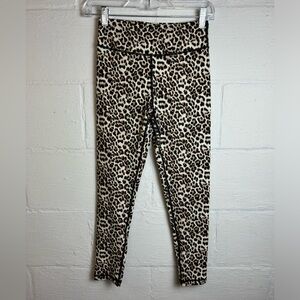 Zyia Active Woman’s Full Length Ankle Casual Sportswear Cheetah Print Leggings